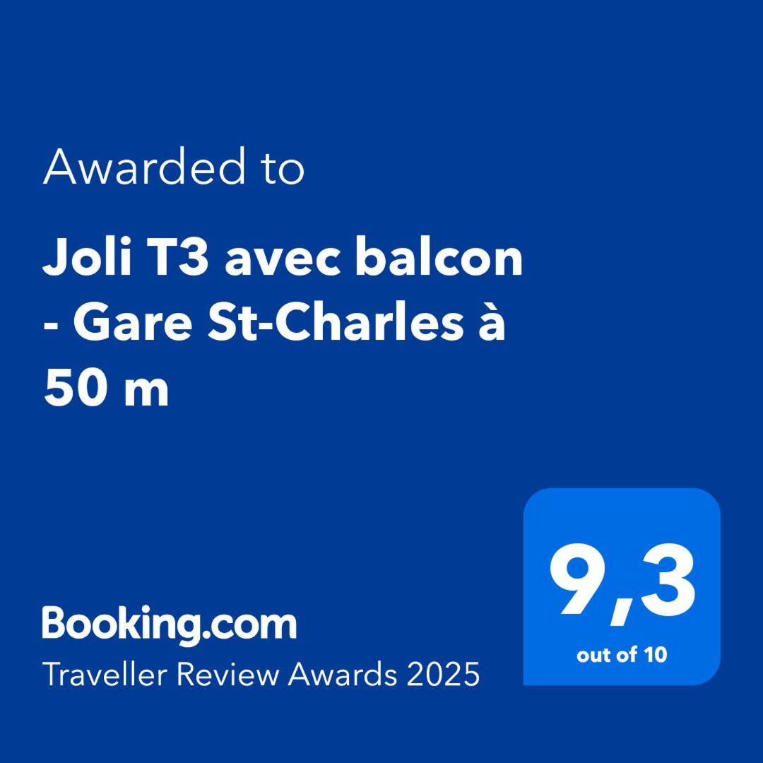 Joli T3 Avec Balcon - Gare St-Charles A 50 M Appartement Marseilles Buitenkant foto